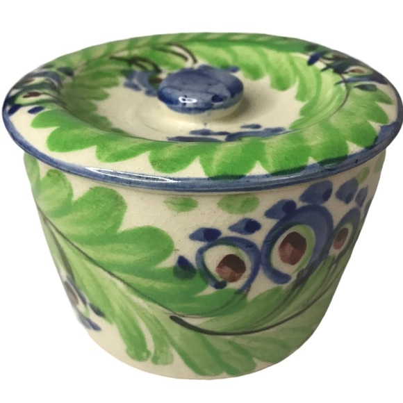 Vintage Other - Vintage Ceramic Storage Canister Floral Print Made In Japan